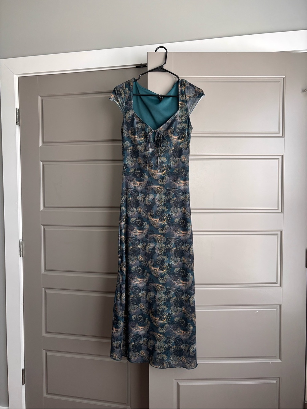 Princess Polly Teal Paisley Midi Dress